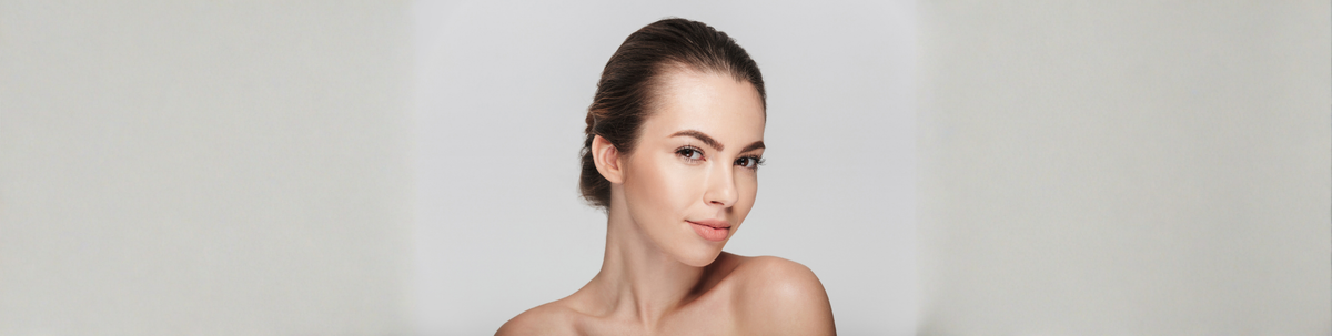 Woman with a plain background