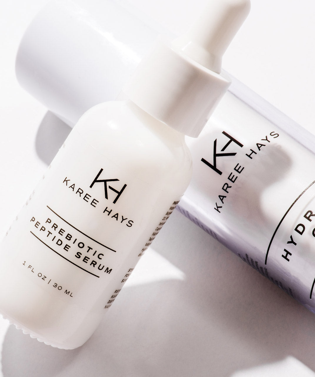 Karee Hays skincare products set including Hydra Lipid and Prebiotic Peptide Serum